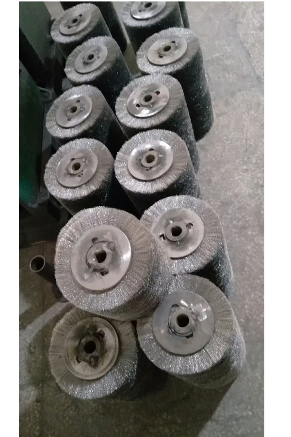 Cepillo de alambre de acero inoxidable, rueda de trefilado para pulir superficies metálicas, rectificar y eliminar óxido.